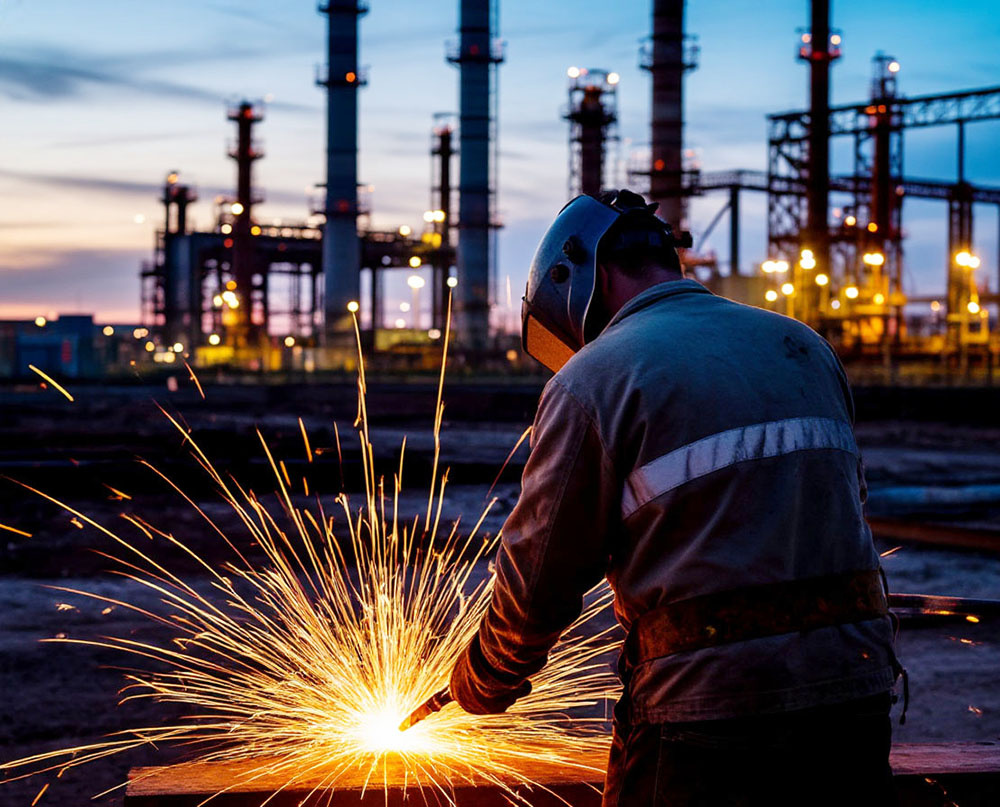 Сварщик за работой