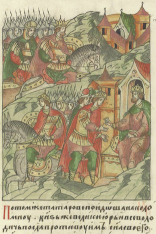 Битва под Коломной на миниатюре Лицевого летописного свода. Фото: wikipedia.org