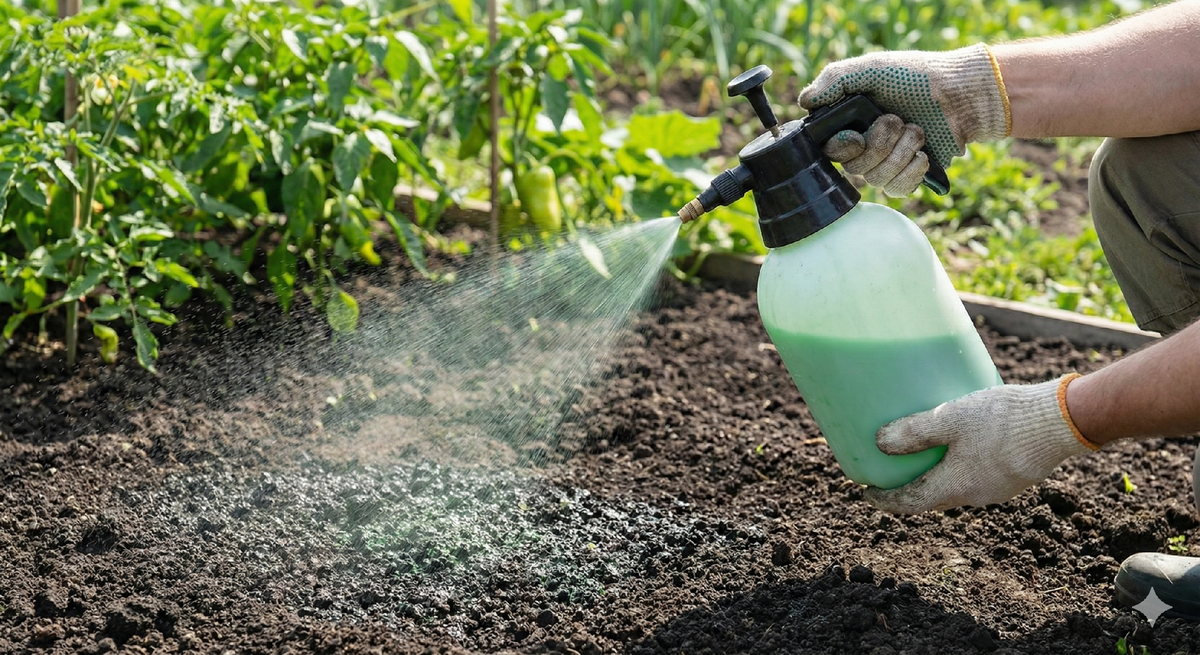                                                        Обработка почвы хлореллой