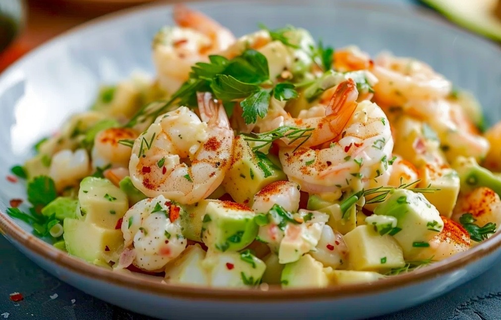 Рецепты салатов с креветками.