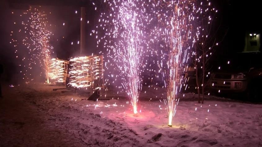 Фонтан в действии