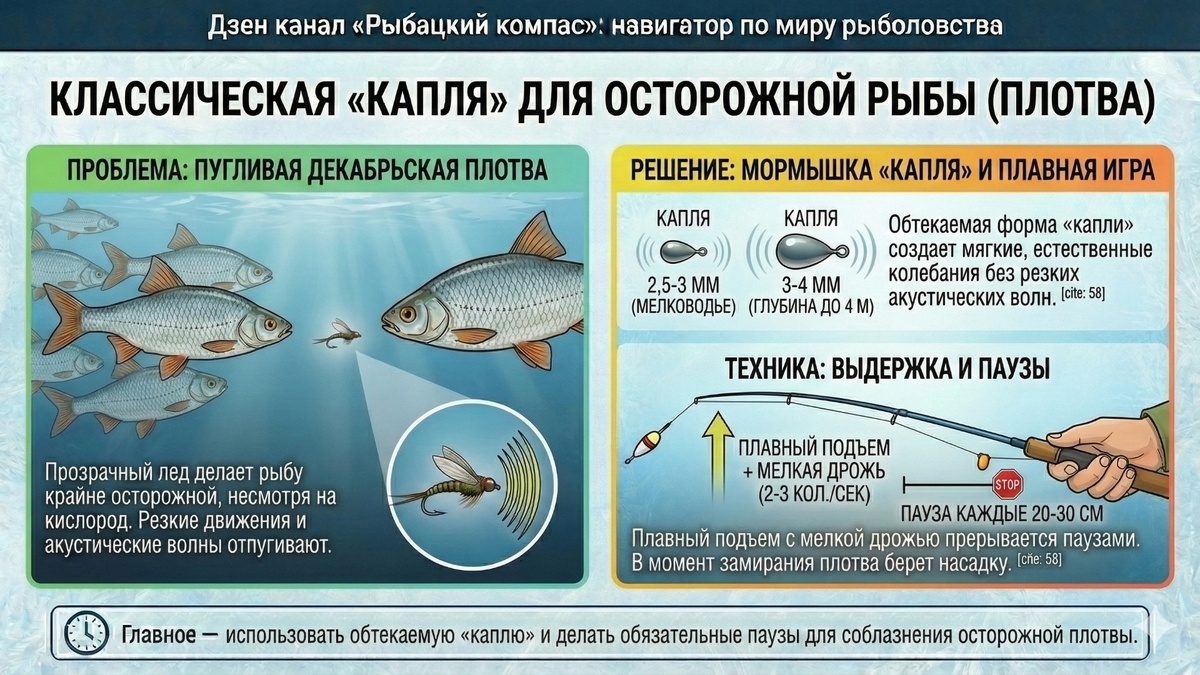 Классическая «Капля» для осторожной рыбы