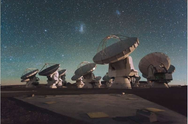    Массив радиотелескопов ALMA в пустыне Атакама.