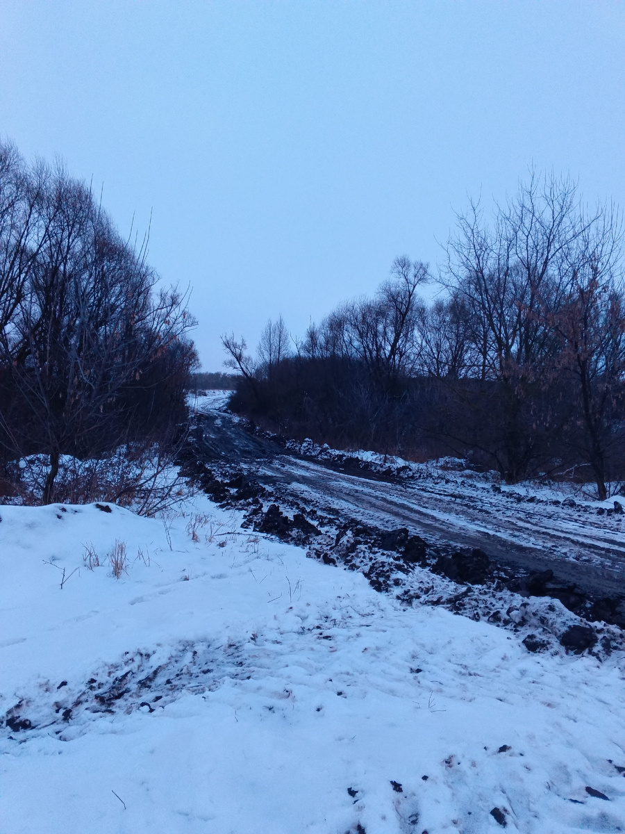 Зимние виды села