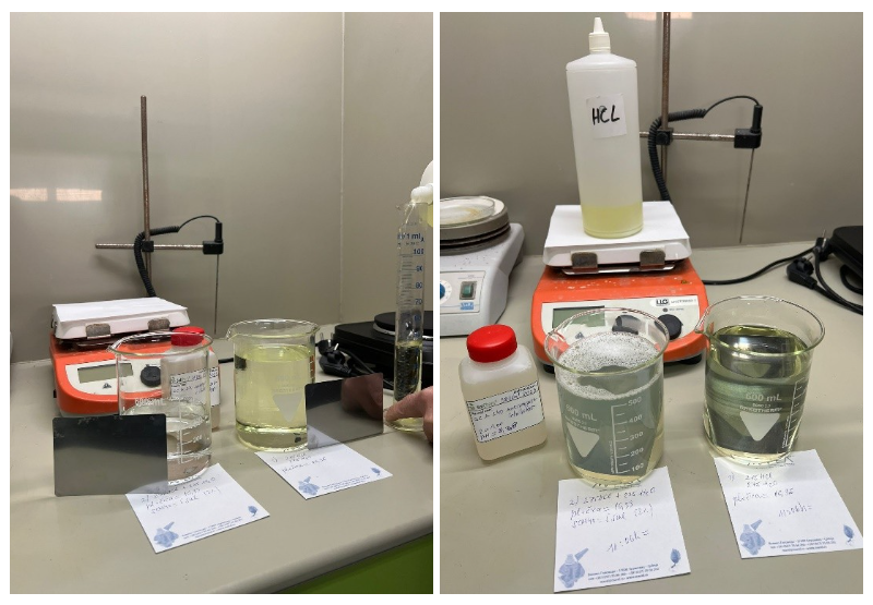 Приготовление опытного и контрольного раствора