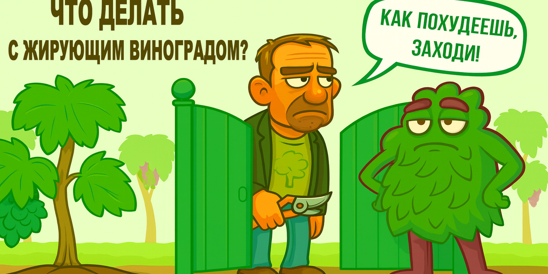 🍇 Что делать, если ВИНОГРАД ЖИРУЕТ? Сделайте ЭТО ОБЯЗАТЕЛЬНО. Формируем куст винограда УСКОРЕННО ПО БАШИРОВУ.