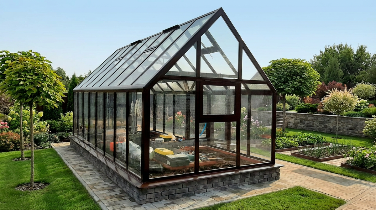 Как построить стеклянную теплицу