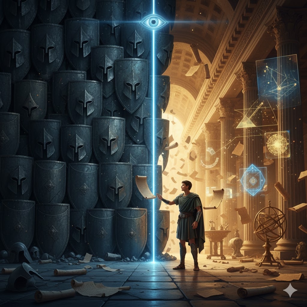 "Дилемма Меры", иллюстрация создана сетью Джемини