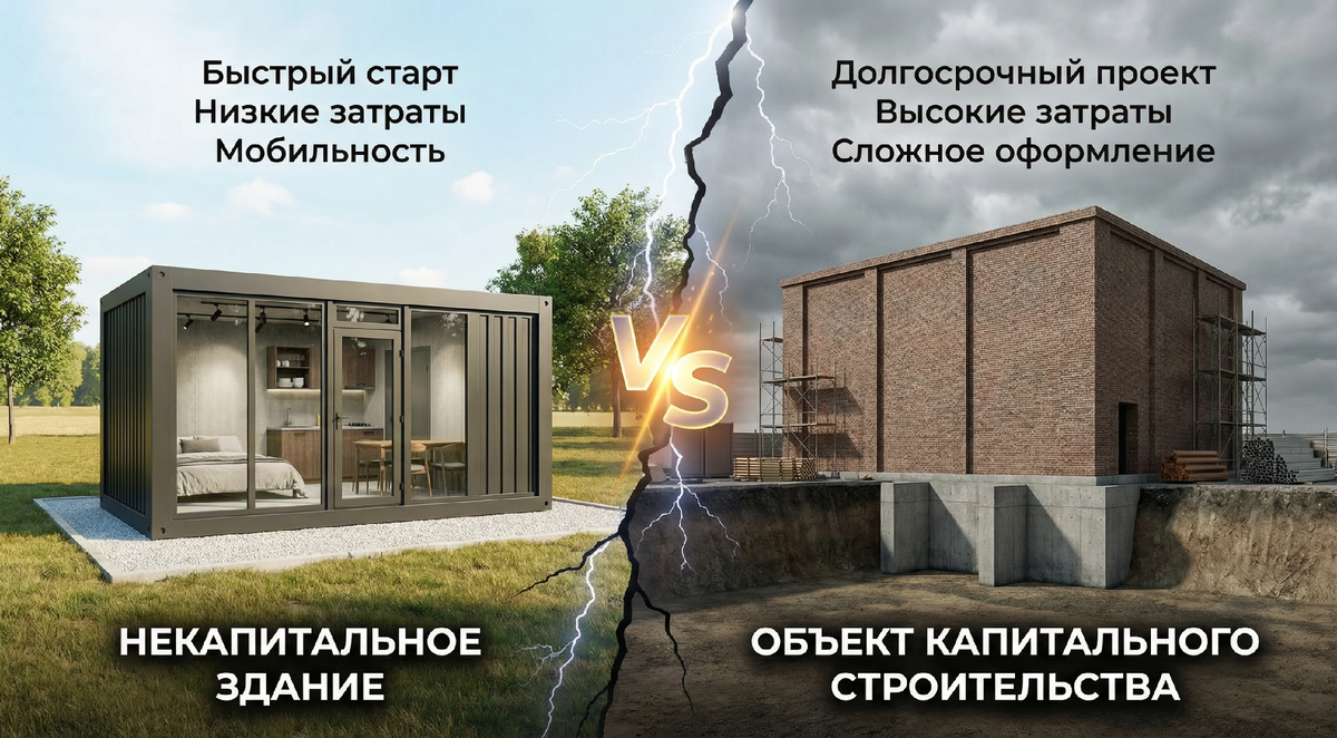 Некапитальное здание vs ОКС