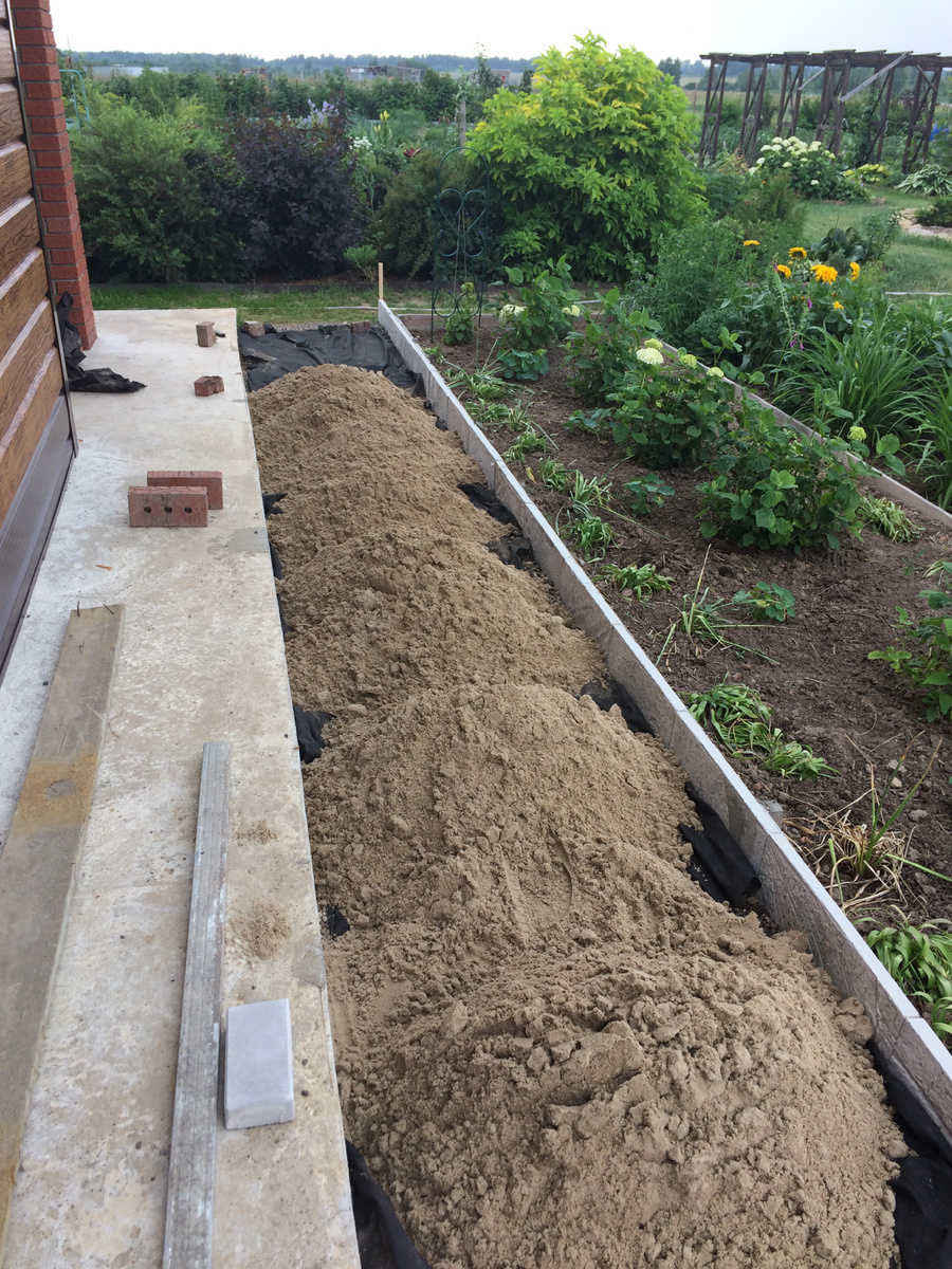 Устройство дорожки под окнами дома. Фото Мой второй сад