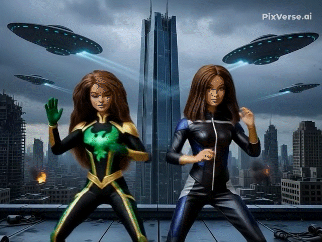 Фрэнсис Хаммел (Зеленый Феникс) и Ева Беннет (КИТ)