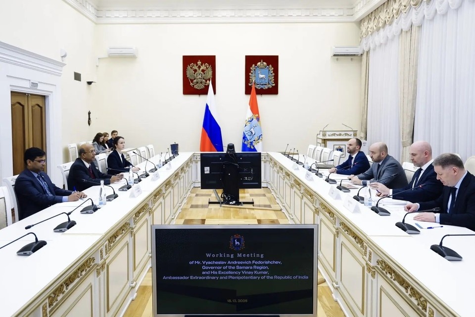    Губернатор встретился с послом Индии. Фото: пресс-службы правительства Самарской области