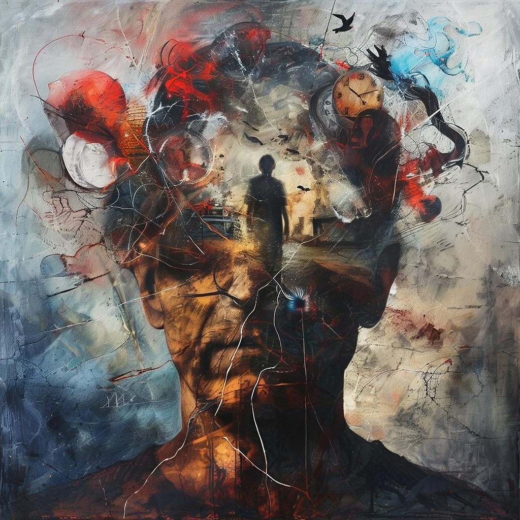 ГигаЧат по запросу "абстракция на тему кризиса среднего возраста". Ну как-то так))