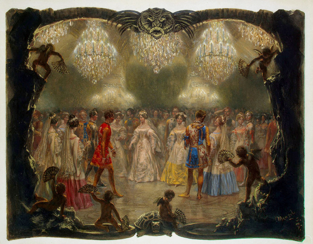 Адольф фон Менцель. Бал в новом дворце
