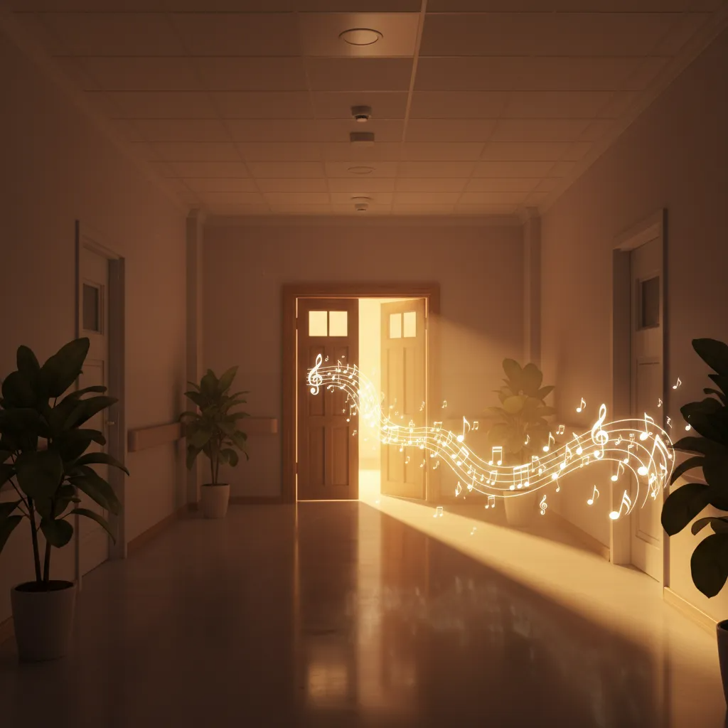 Мы не публикуем лица наших подопечных. AI-изображение: музыкальная терапия от РООИ Творческое партнёрство.