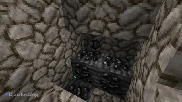    Угольная руда в Minecraft