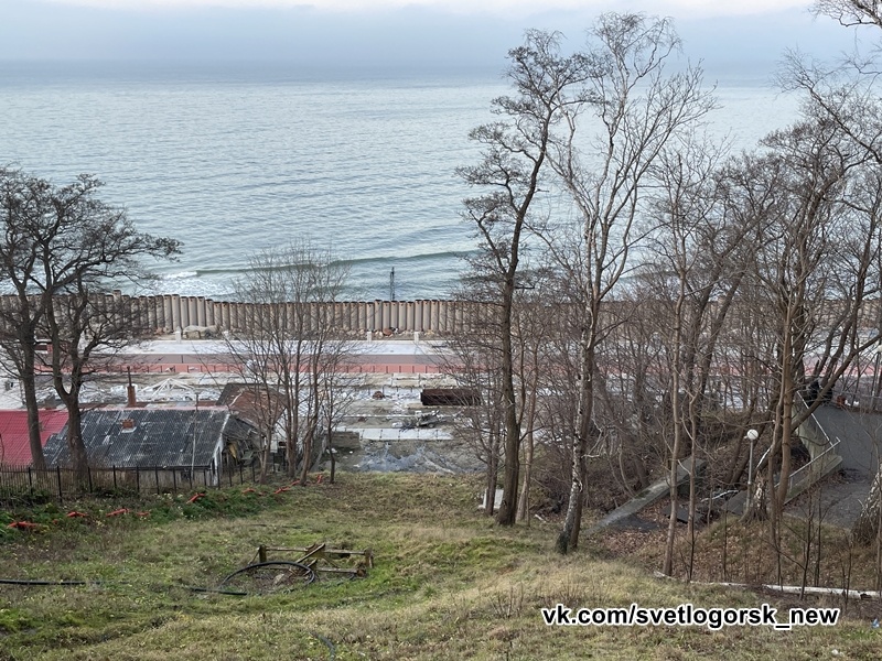 Светлогорск, вид на старый променад возле отеля "Зеештерн"