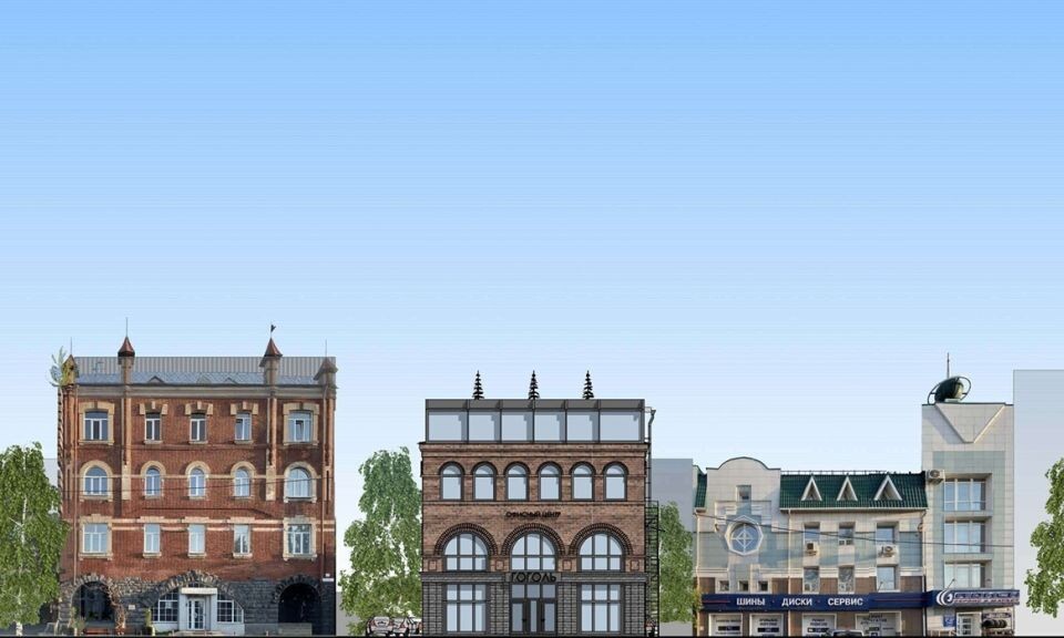    Эскизный проект здания на ул. Гоголя, 74. Источник: ПМ "Алтай"