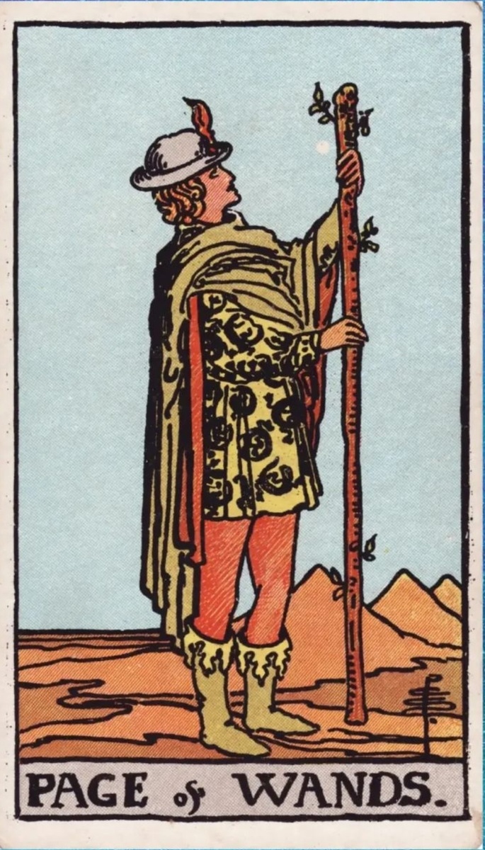 Паж Жезлов Таро Райдера - Уэйта