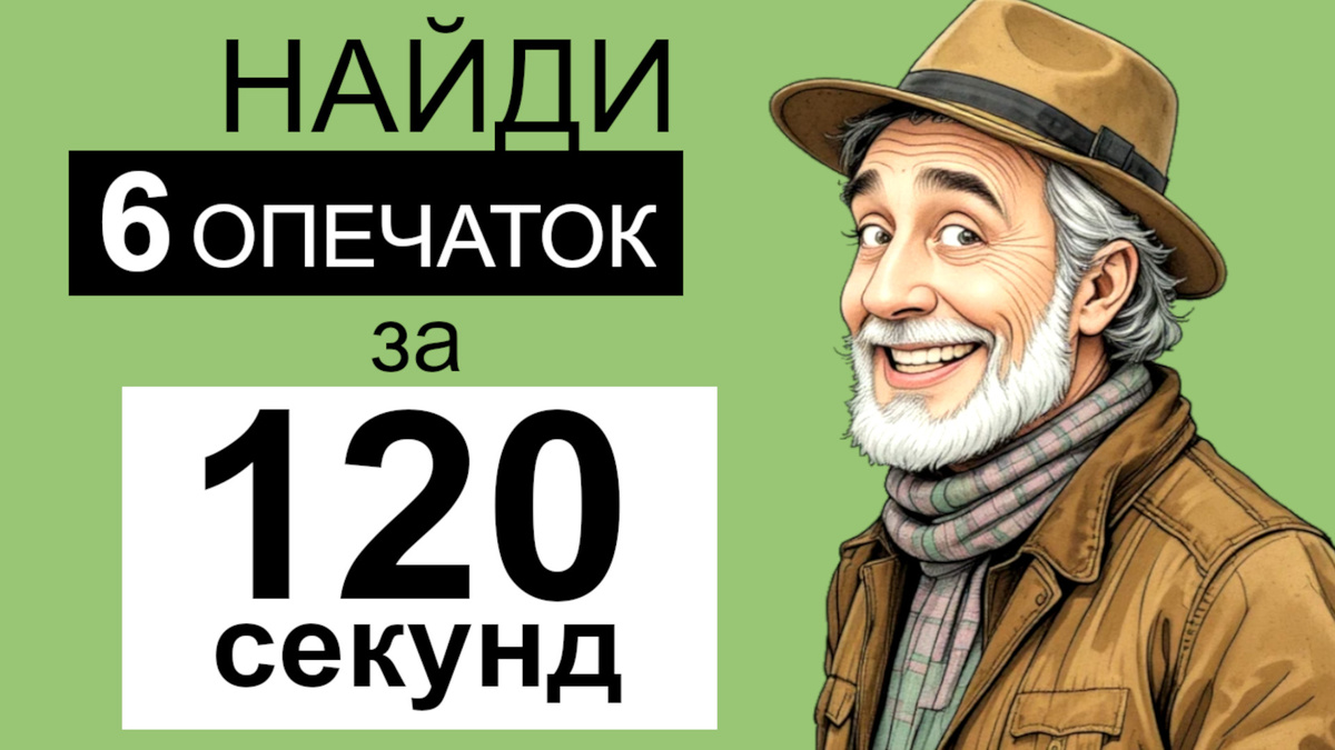 Найдите шесть опечаток в словах