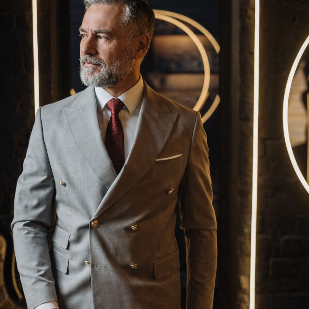 Классический двубортный костюм- лучшее решение, когда хочется выглядеть дорого и элегантно