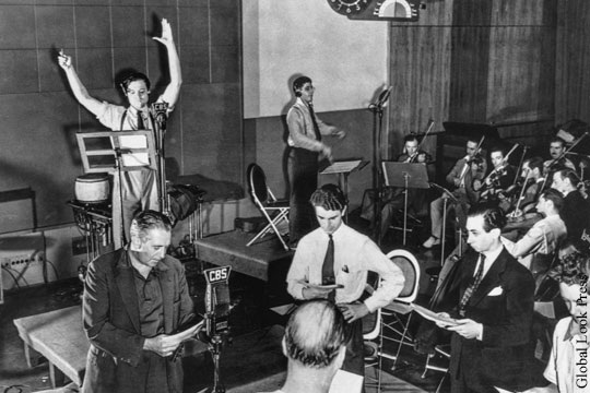 Репетиция радиопостановки "Война миров"