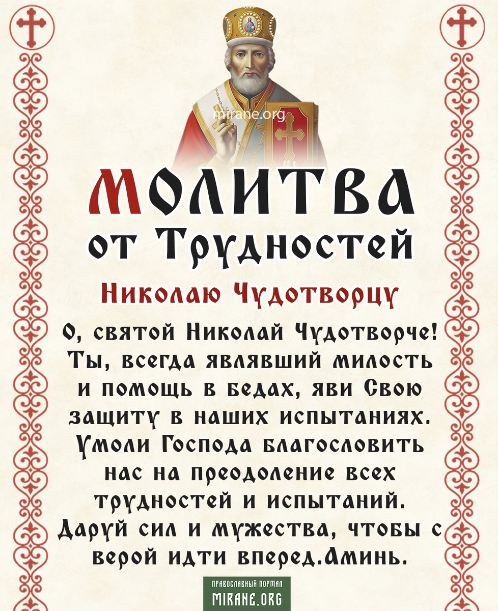 Молитва Николаю Чудотворцу