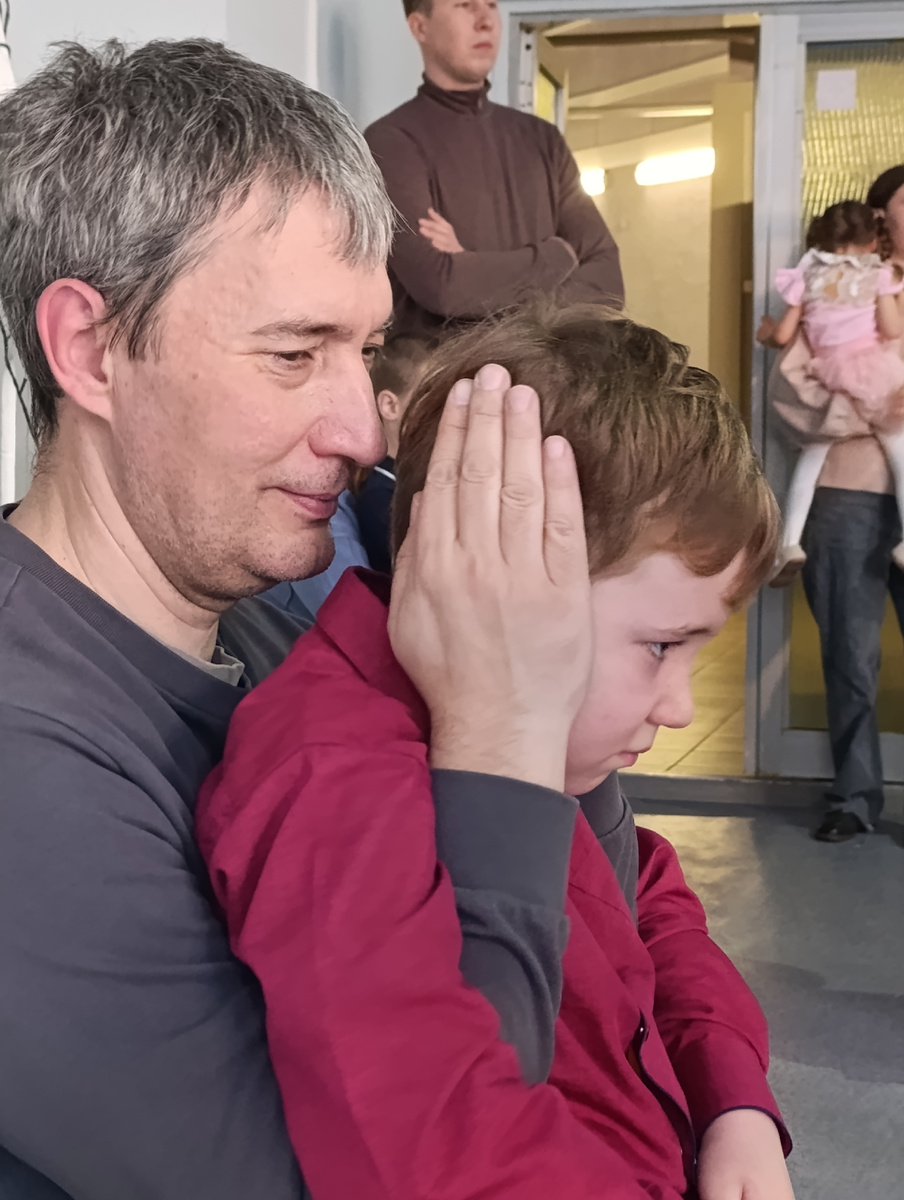 Ваня с папой.