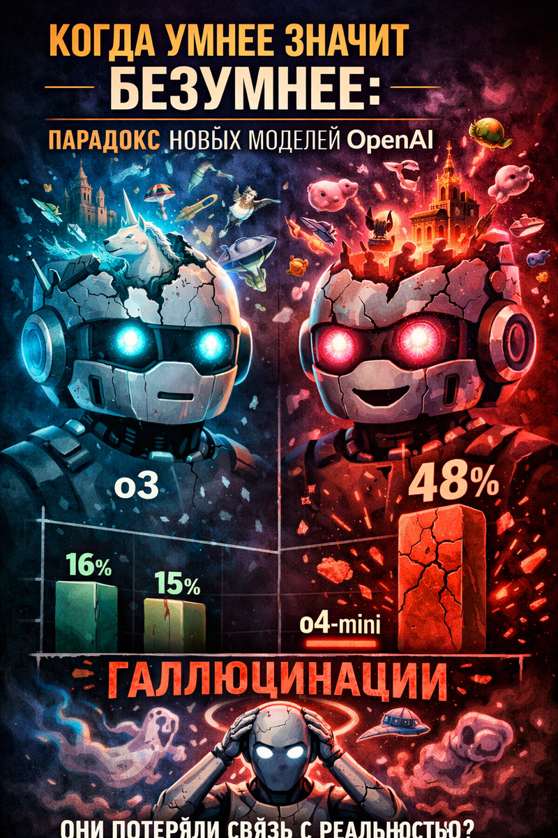 Когда умнее значит безумнее: парадокс новых моделей OpenAI