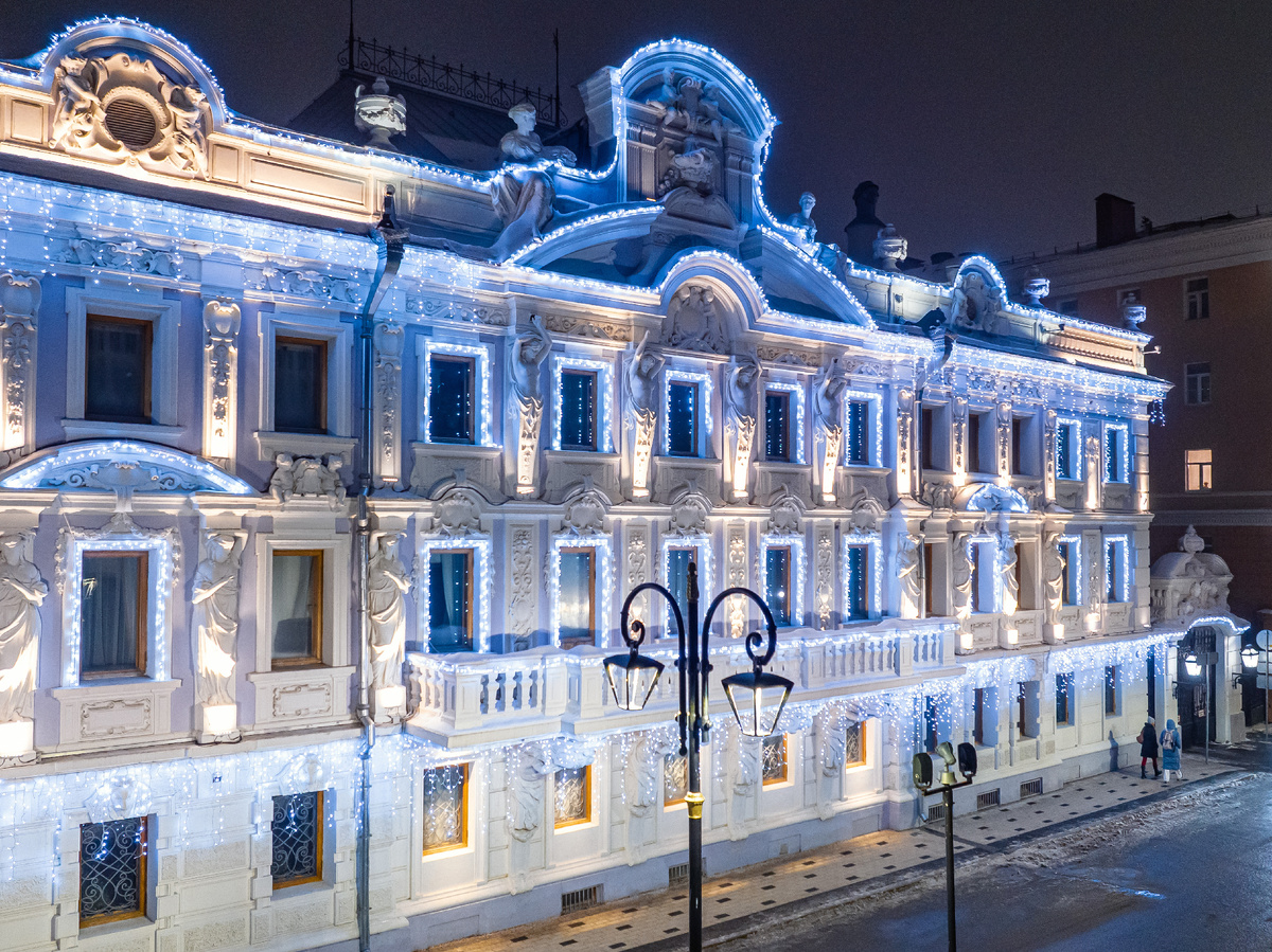 Усадьба Рукавишниковых в Нижнем Новгороде зимой 2025