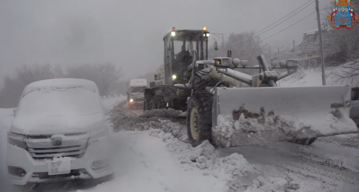 Этой зимой циклоны на Камчатке случаются чаще, чем бывают погожие дни / Фото: телеграм-канал администрации Петропавловска-Камчатского
