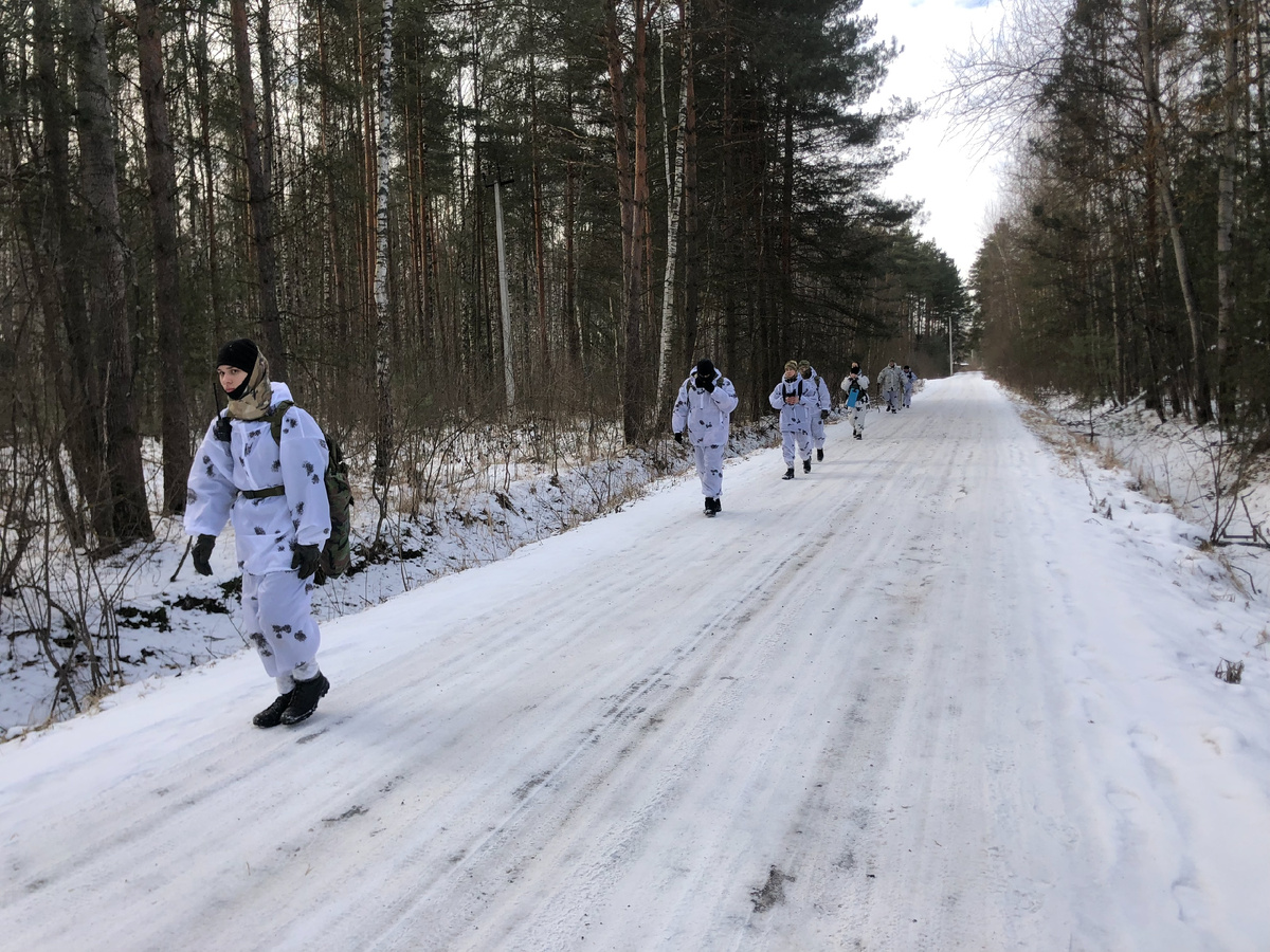 Участники военно патриотического отряда