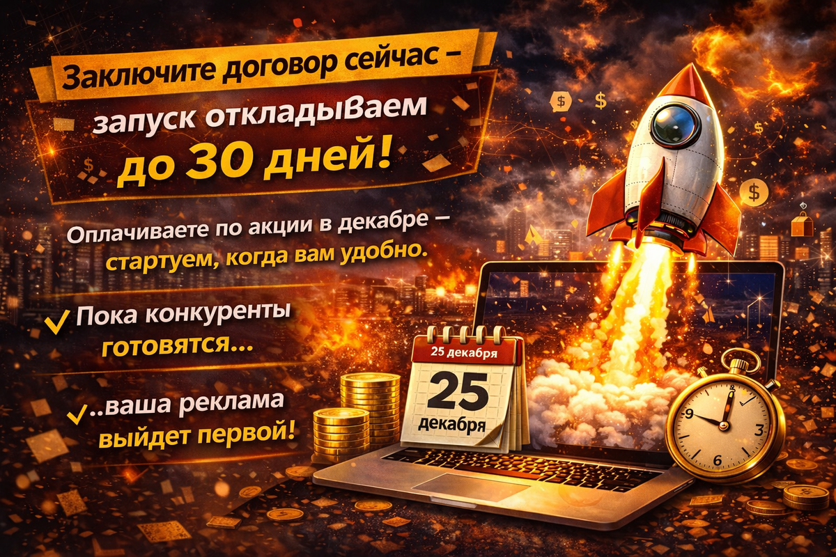Пока конкуренты готовятся - ваша реклама выйдет первой!