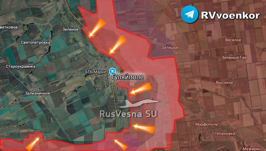   Продвижение наших войск в районе Гуляйполя. Телеграм-канал «Военкорры русской весны».