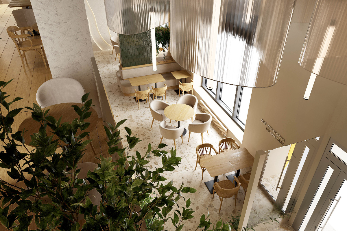 Визуал двухэтажной кофейни Coffeeshop Company в Москве