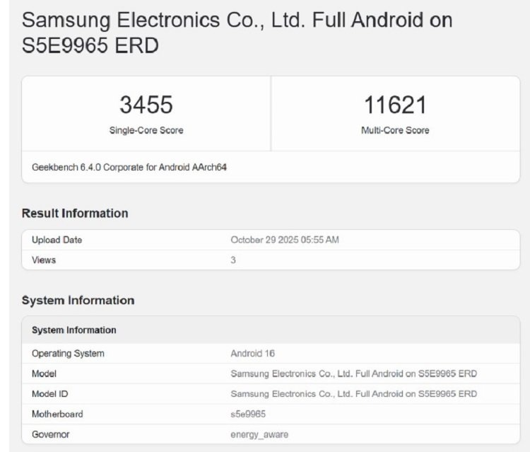    Результаты Exynos 2600 в Geekbench, по данным из утечек