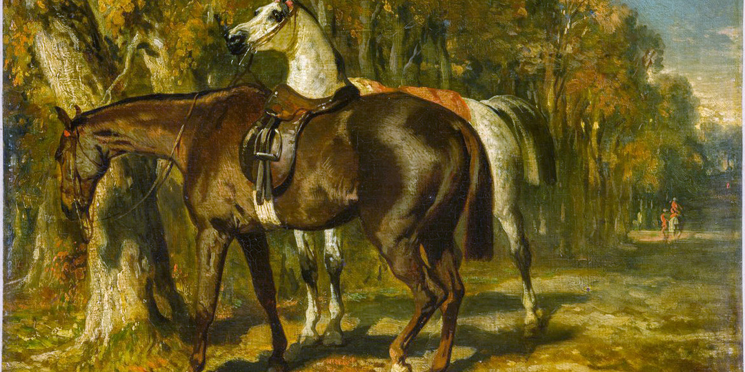 «Отдыхающие лошади» художника Альфред де Дрё