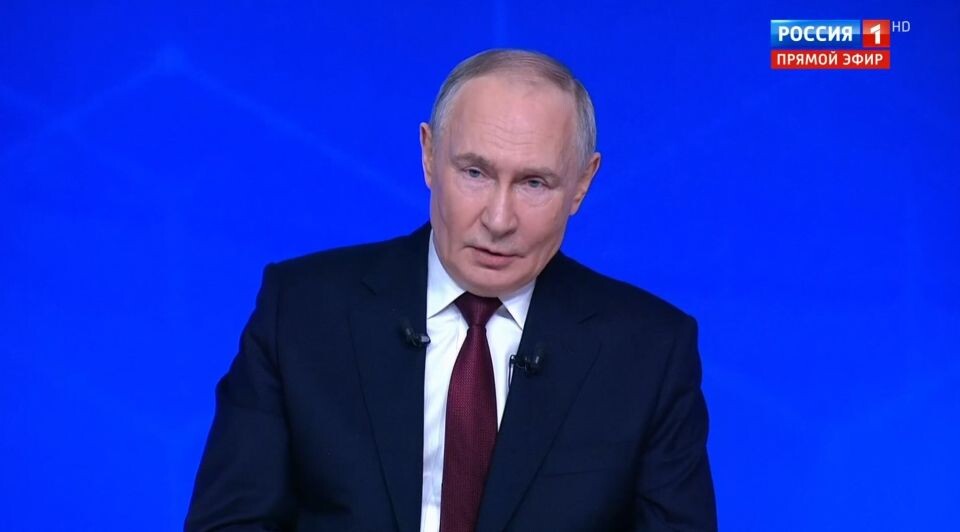    Итоги года с Владимиром Путиным. Источник: кадр трансляции