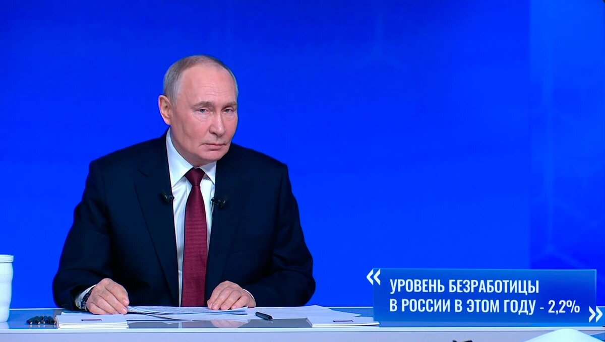    Скриншот прямого эфира программы «Итоги года с Владимиром Путиным»