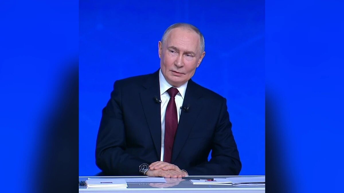    Скриншот прямого эфира программы «Итоги года с Владимиром Путиным»