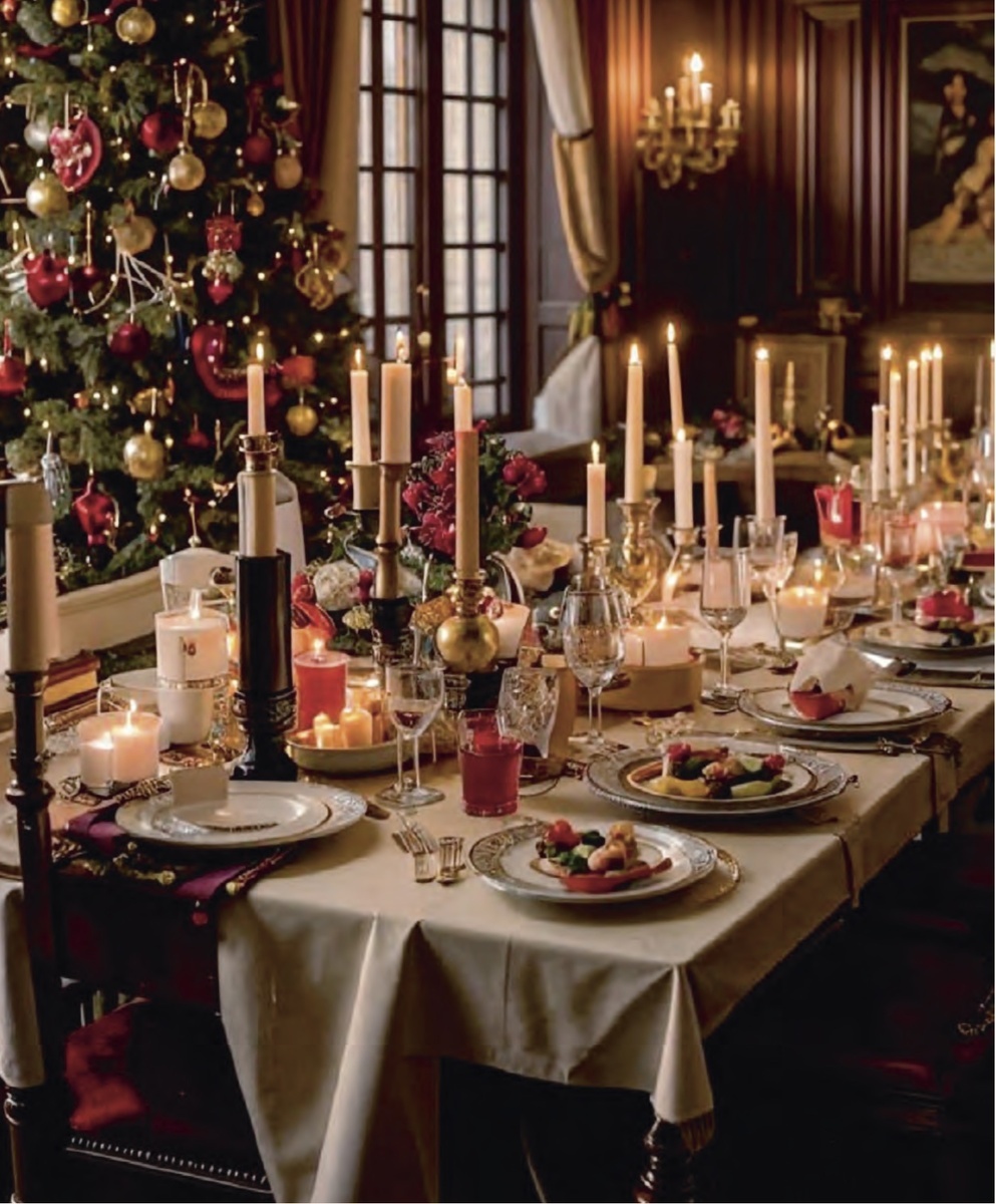 Иллюстрация из книги Ю.Евдокимовой "Русский новый год. От царского стола до советских застолий"