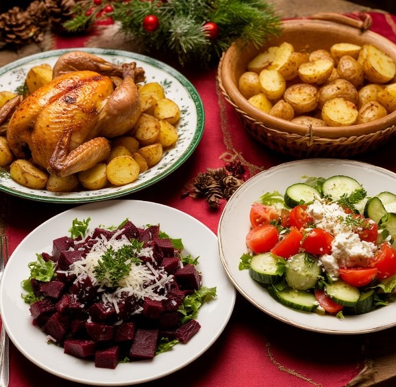 Создано нейросетью. Примерно так будет в новогодний праздник