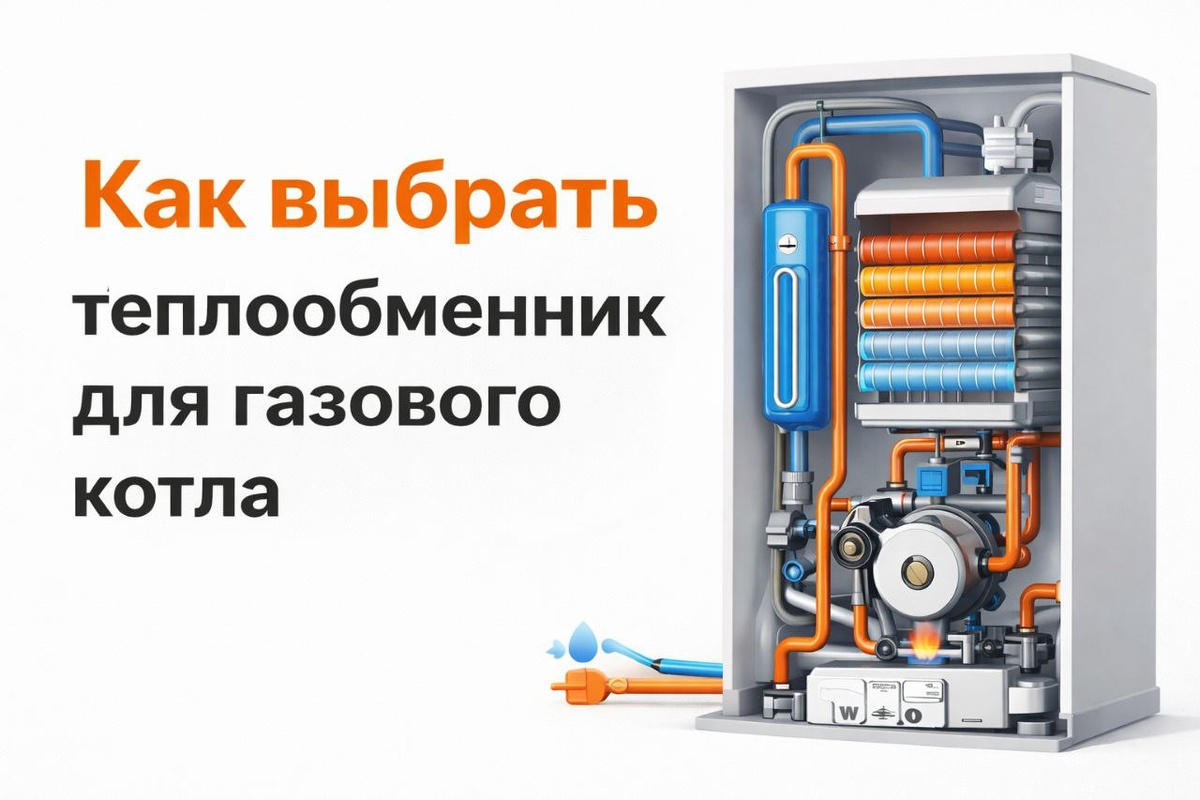 Теплообменник — ключевой элемент газового котла. Именно он отвечает за передачу тепла от горелки к теплоносителю и воде для горячего водоснабжения. От его качества напрямую зависят КПД котла, срок службы оборудования и расходы на обслуживание.

Разберёмся, какой теплообменник выбрать, на что обратить внимание и какие варианты считаются оптимальными.