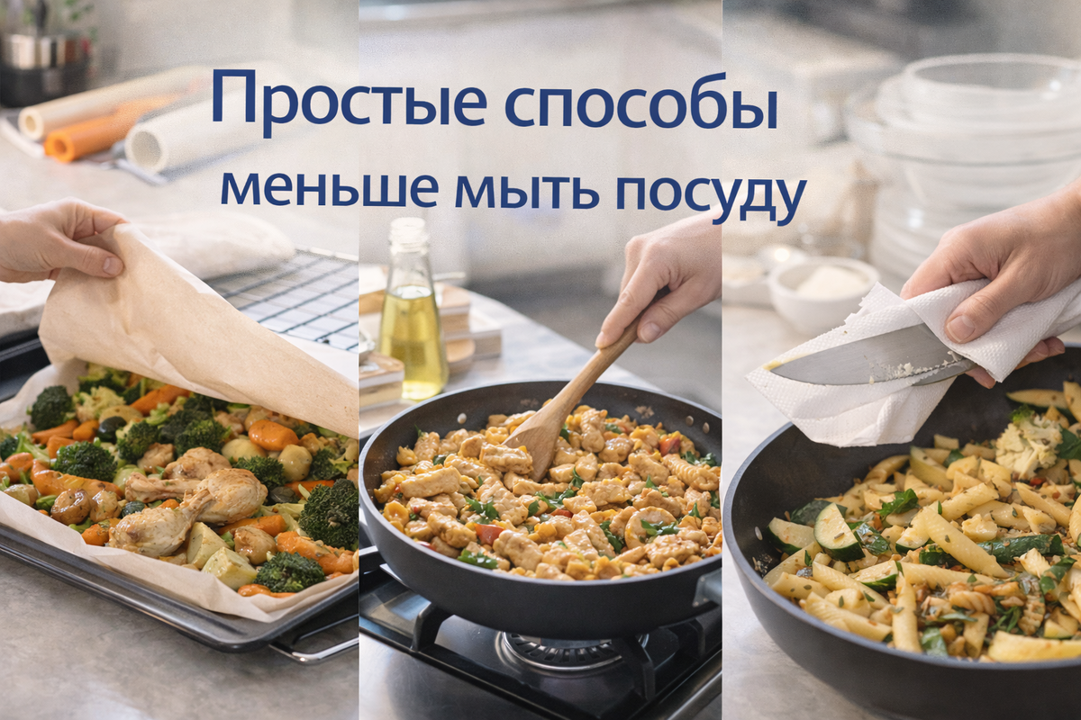 Простые способы уменьшить мытье посуды