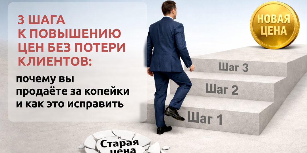 3 шага к повышению цен без потери клиентов: почему вы продаёте за копейки и как это исправить