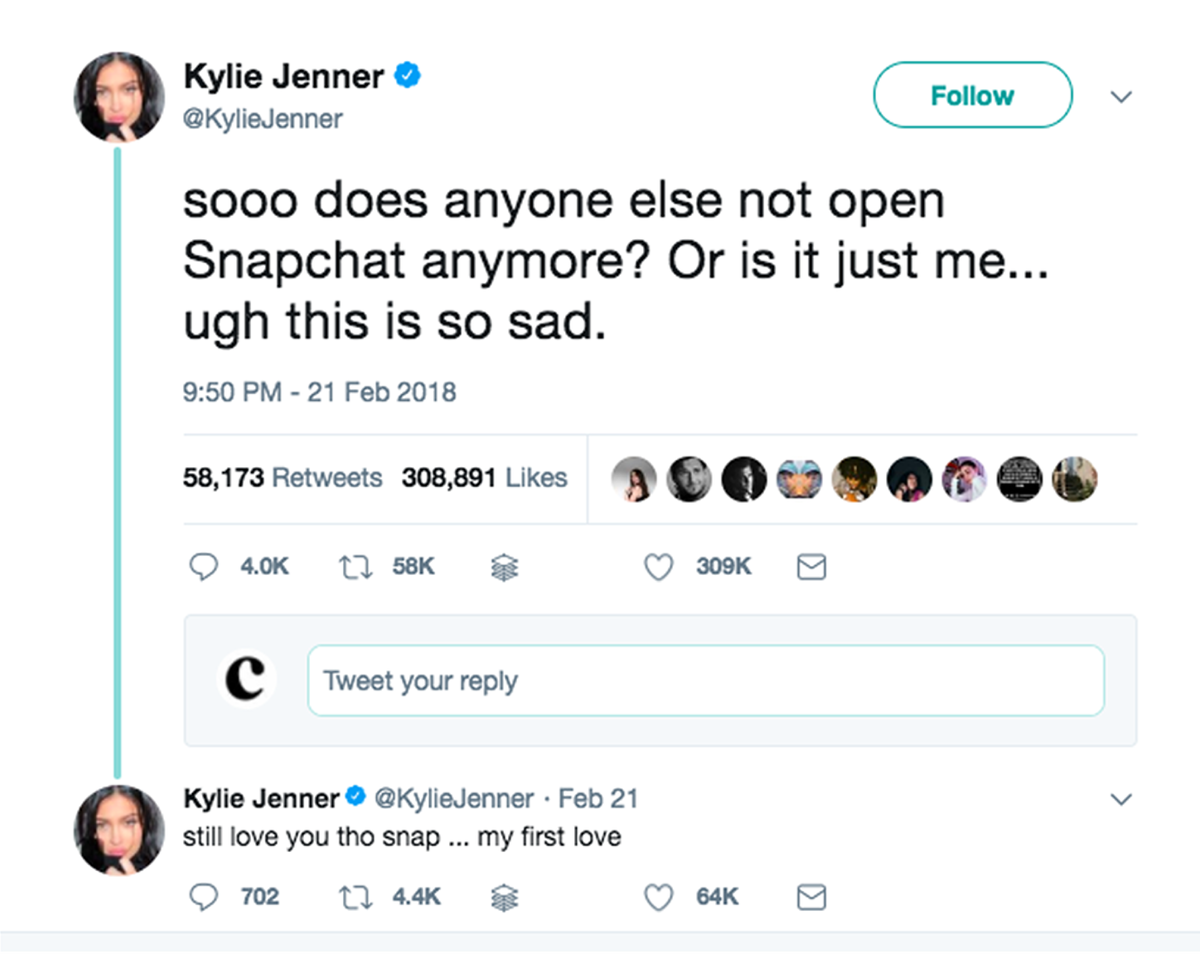 Твит Кайли Дженнер