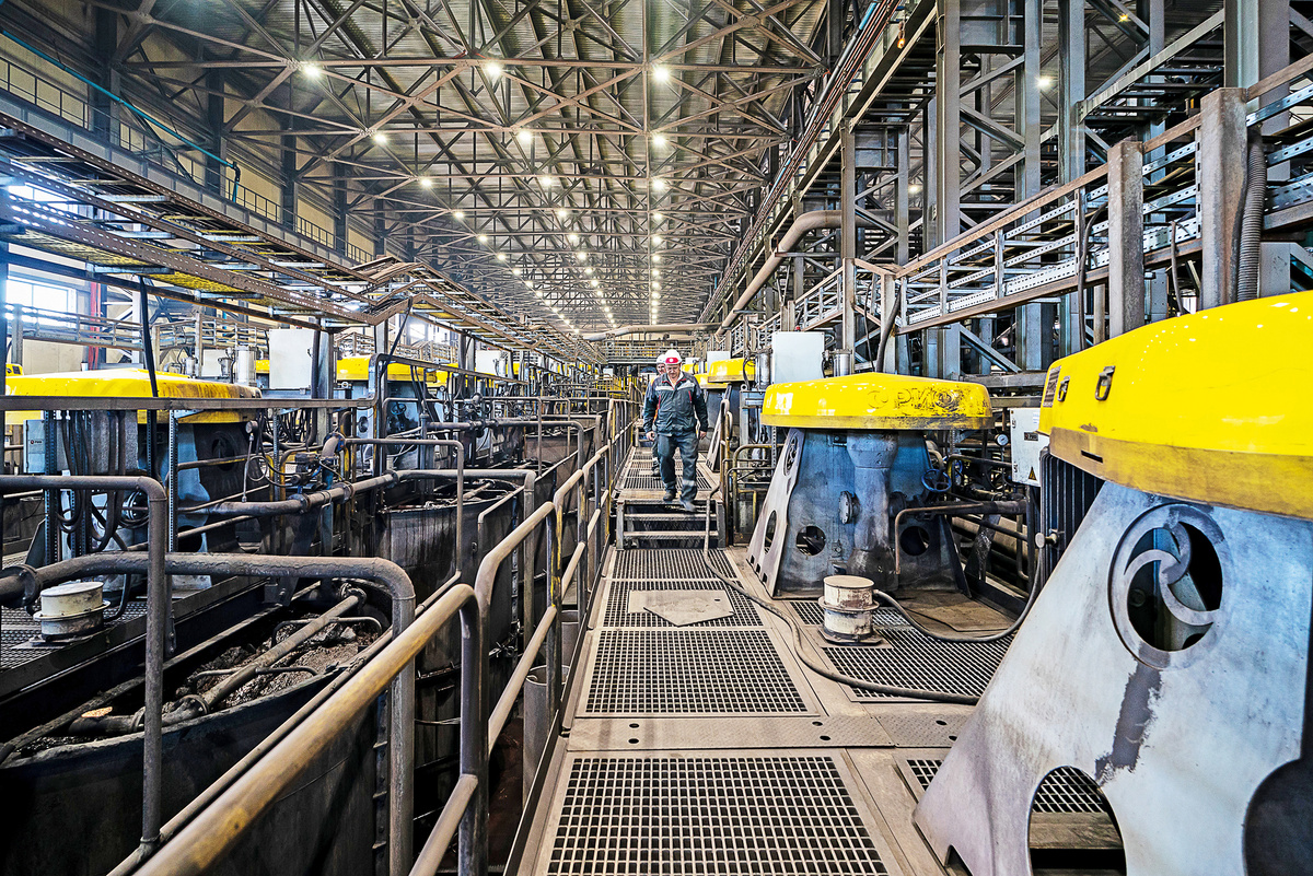 Для финального обогащения концентрата на МГОКе используют флотацию