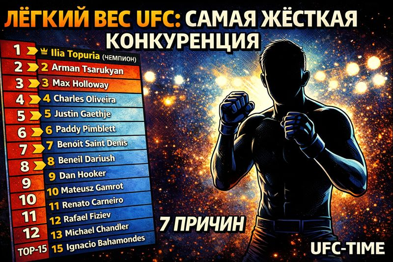 Легкий дивизион - самый жесткий и конкурентный в UFC