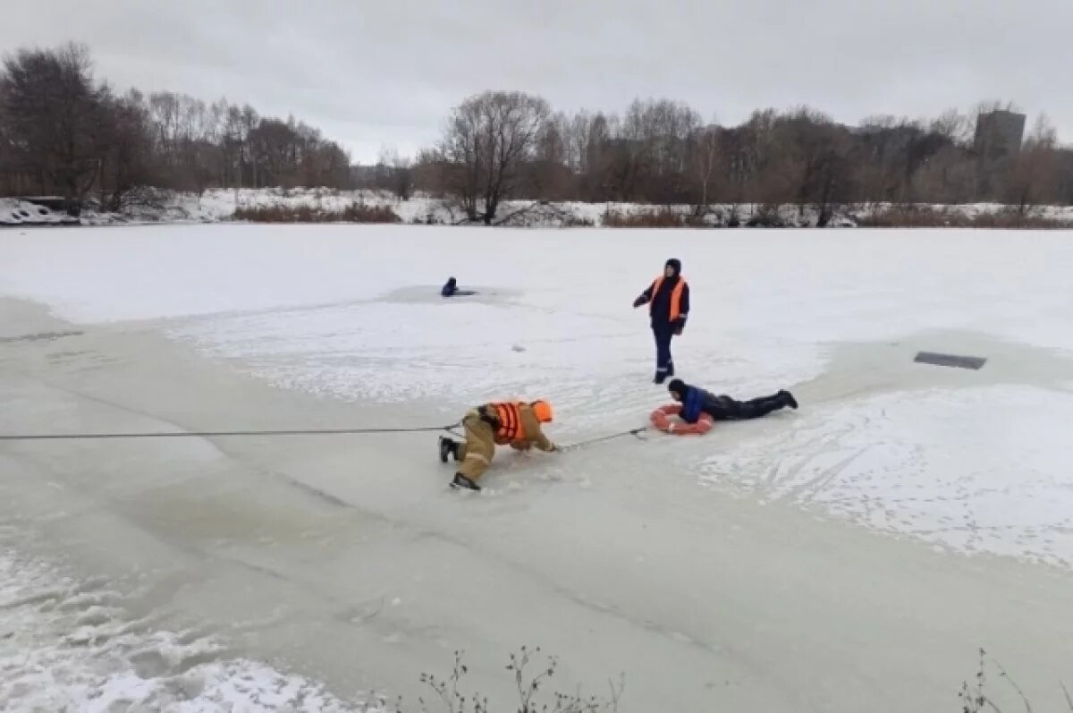    В Ульяновске отработали спасение людей, провалившихся под лёд