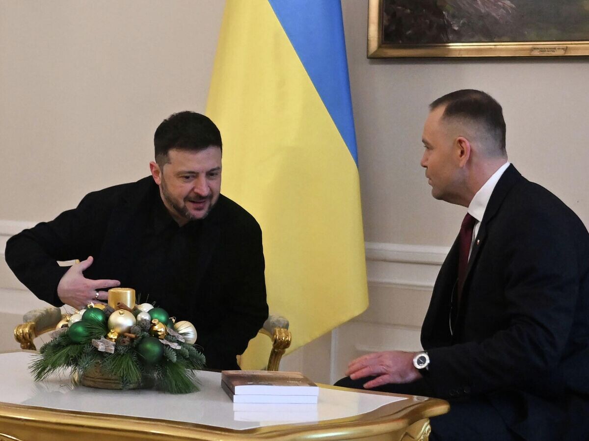    Владимир Зеленский и Кароль Навроцкий во время встречи в Варшаве | © Getty Images / Omar Marques